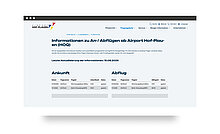 Informationen zu An- und Abflügen am Airport Hof-Plauen
