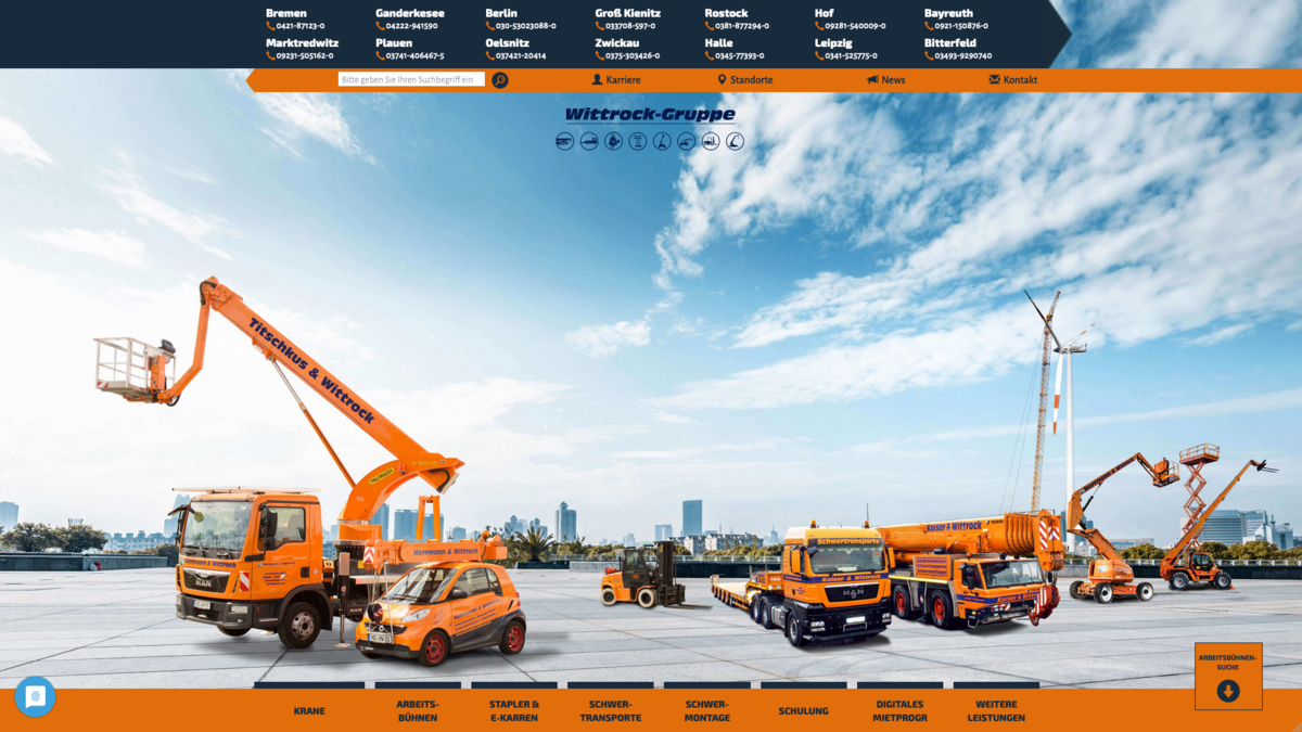 Wittrock Gruppe Zu sehen ist ein Screenshot der Ergebnisse aus der Zusammenarbeit mit unserem Kunden Wittrock Gruppe.