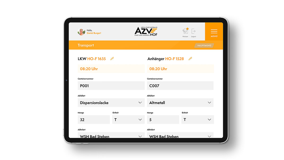 Digitales Betriebstagebuch für Containerlogistik – AZV Stadt und ...