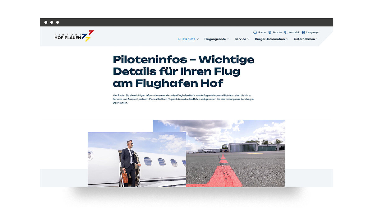 Piloteninfos – Wichtige Details für Ihren Flug am Flughafen Hof-Plauen